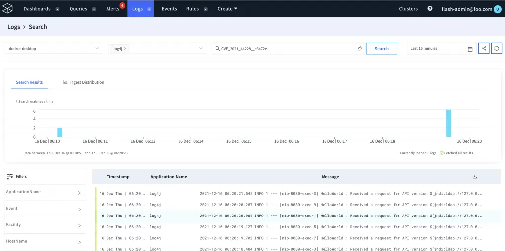 Detecting Log4j vulnerability in your log streams with LogFlow 2 Screen Shot 2021 12 15 at 10.22.04 PM